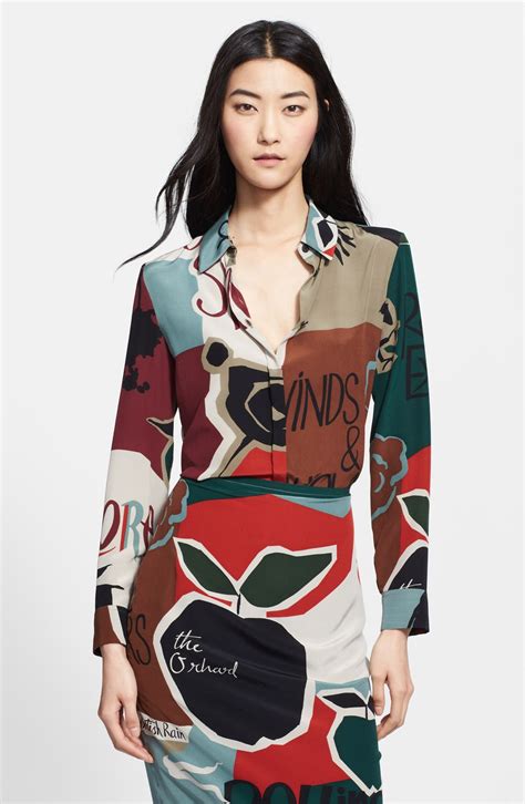 burberry prorsum women poet print blouse price|neiman marcus burberry.